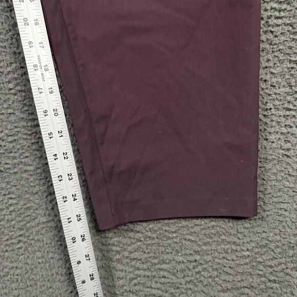 Lululemon Pants Mens 34 (Fits 30x26) Maroon On the Move Wool Blend Wide Leg - Picture 12 of 14
